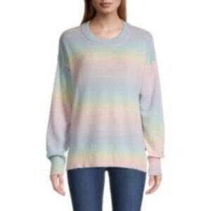 NWT Splendid Adeline Rainbow Sweater Womens Size M 100% Wool  rainbow ombre whim